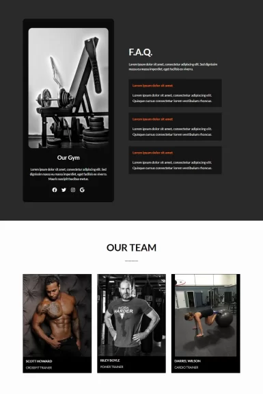 Gym & Fitness F.A.Q. Starter Template