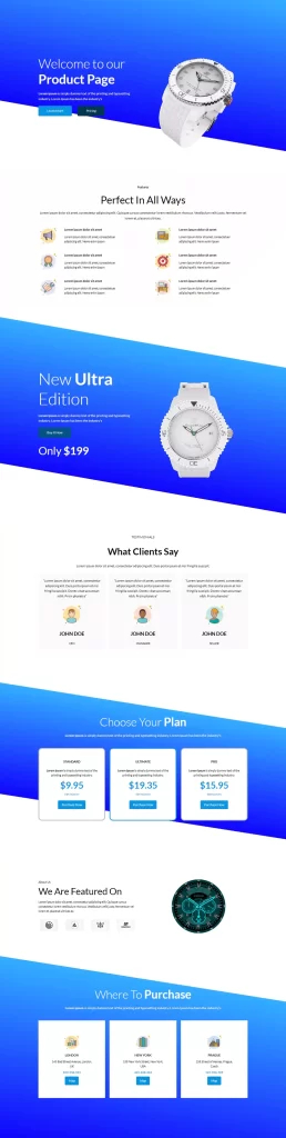 Product Landing Page 3 Home